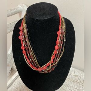 Vintage Multicolor Beaded layered Necklace